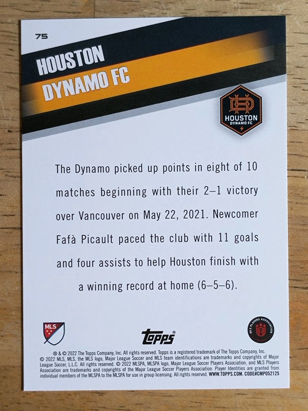 2022 Topps MLS #75 Houston Dynamo