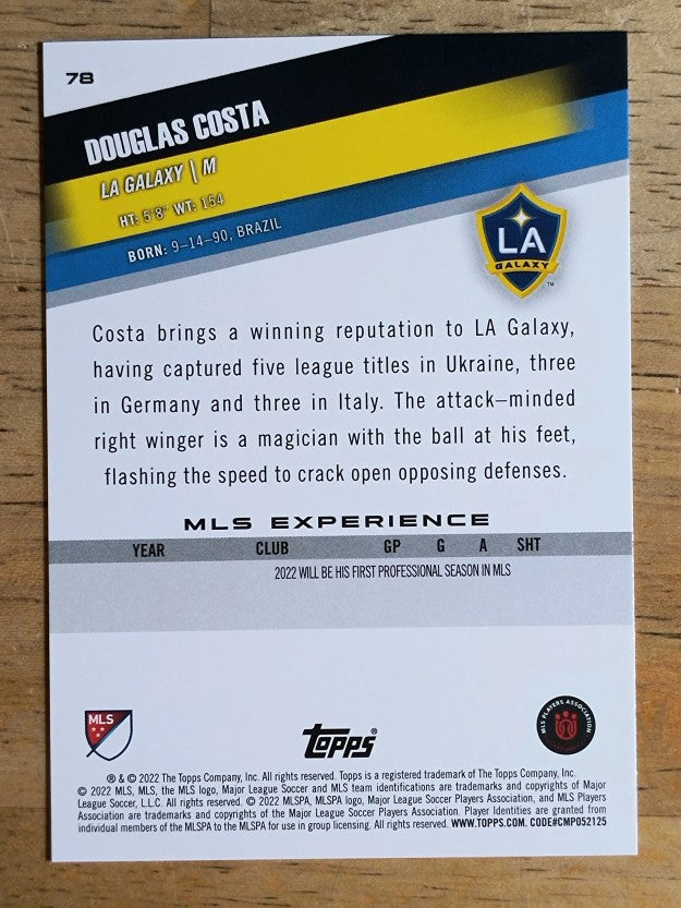 2022 Topps MLS #78 Douglas Costa