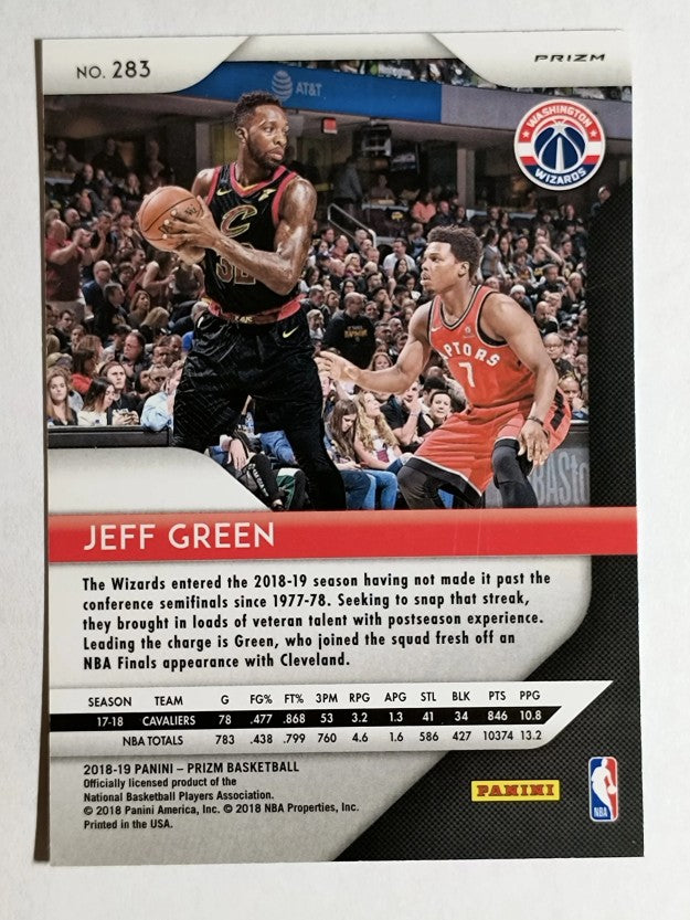 2018-19 Panini Prizm Prizms Red White and Blue #283 Jeff Green