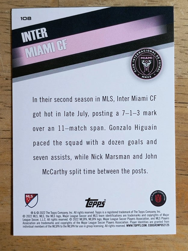 2022 Topps MLS #108 Inter Miami CF