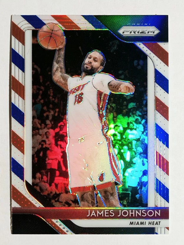 2018-19 Panini Prizm Prizms Red White and Blue #186 James Johnson