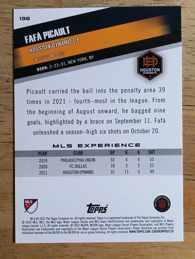 2022 Topps MLS #136 Fafa Picault