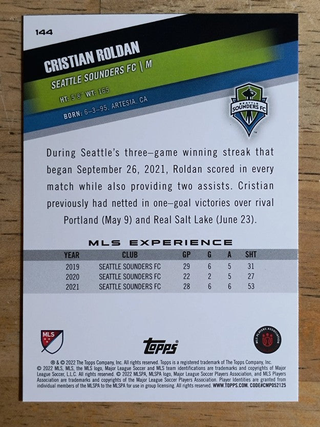2022 Topps MLS #144 Cristian Roldan
