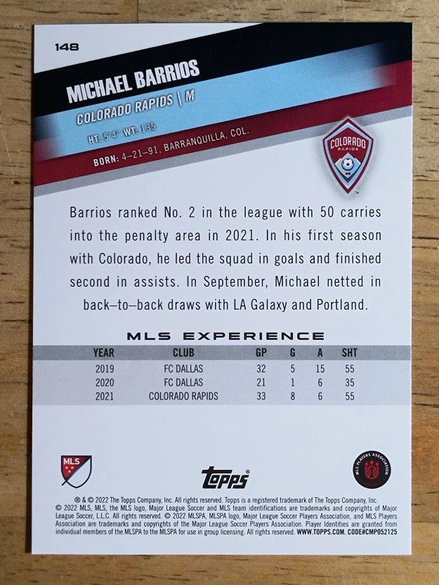 2022 Topps MLS #148 Michael Barrios