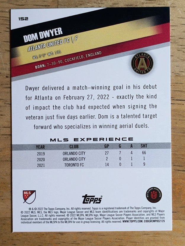 2022 Topps MLS #152 Dom Dwyer