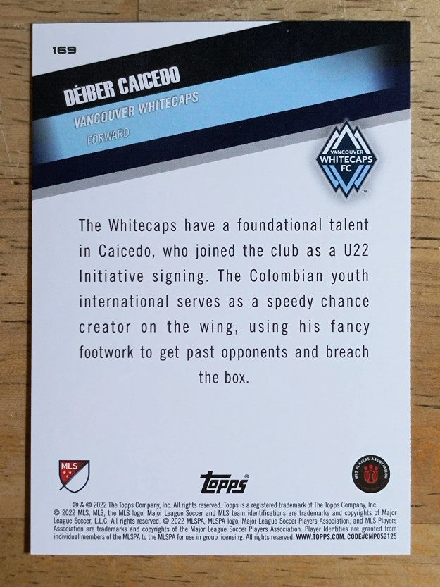 2022 Topps MLS #169 Deiber Caicedo U22