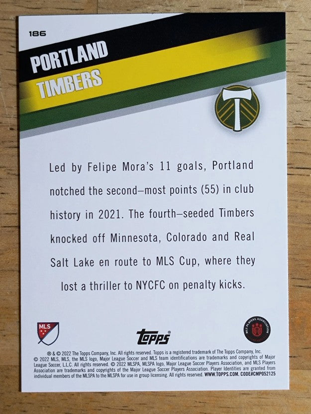 2022 Topps MLS #186 Portland Timbers