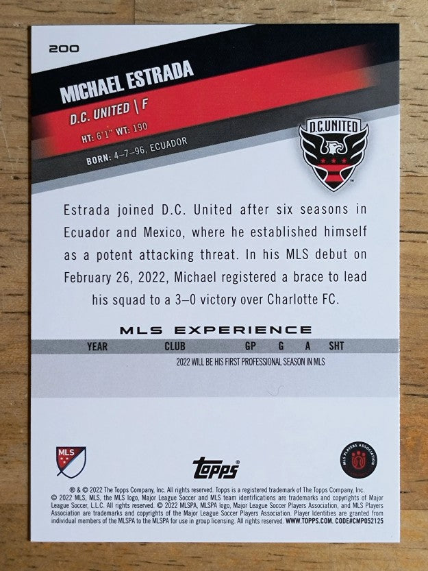 2022 Topps MLS #200 Michael Estrada