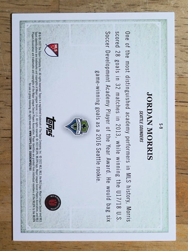 2022 Topps MLS Scholarly #S9 Jordan Morris