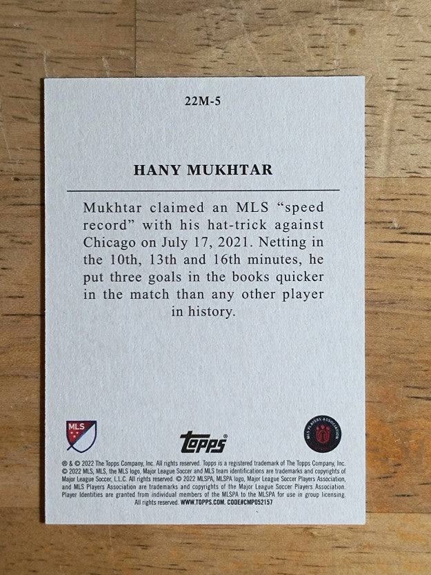 2022 Topps MLS Topps 22 Minis #22M5 Hany Mukhtar