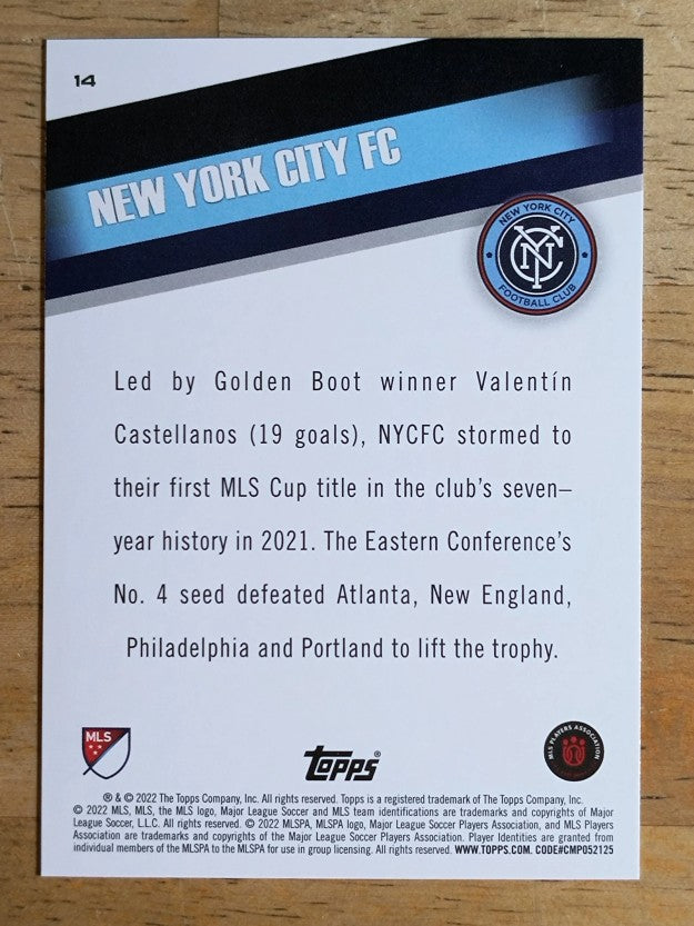 2022 Topps MLS #14 NYCFC