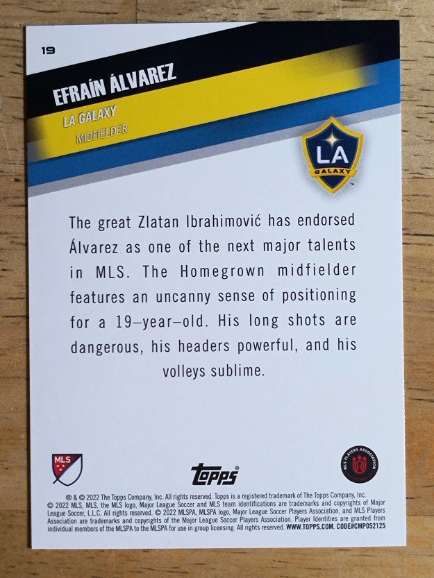 2022 Topps MLS #19 Efrain Alvarez U22