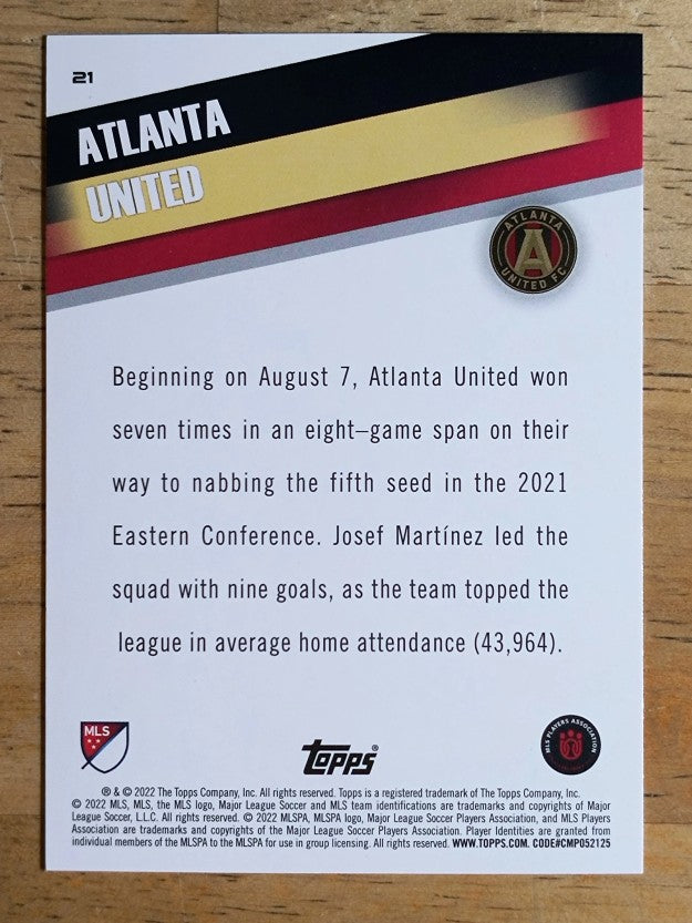 2022 Topps MLS #21 Atlanta United