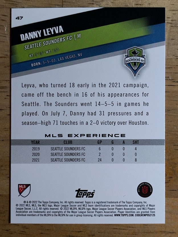 2022 Topps MLS #47 Danny Leyva