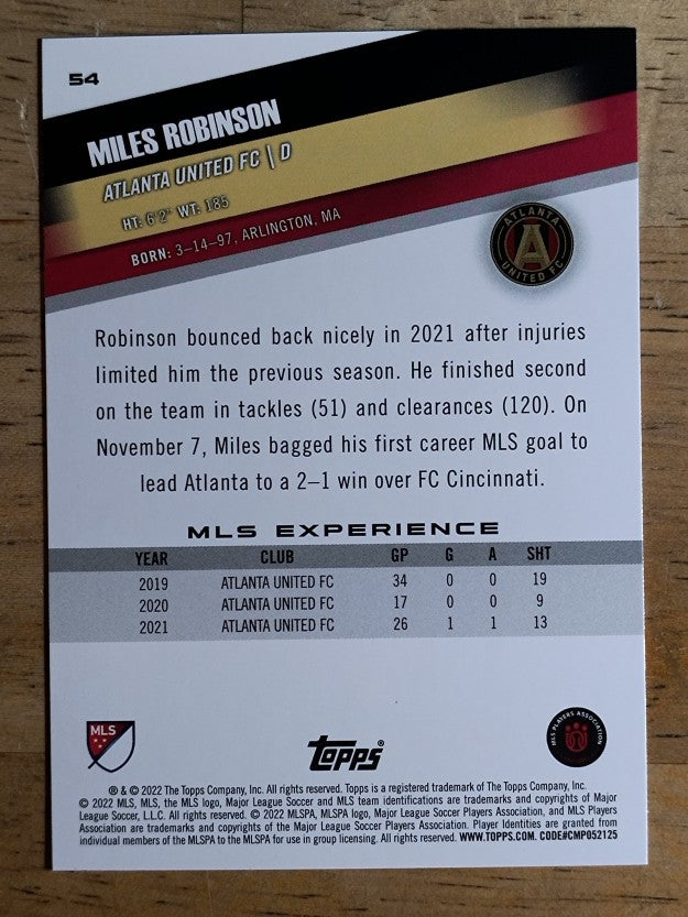 2022 Topps MLS #54 Miles Robinson