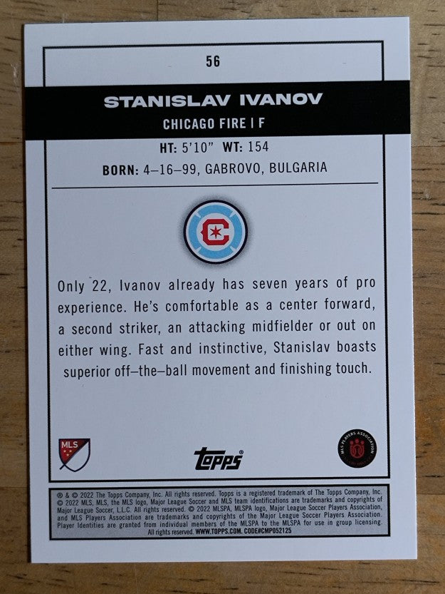 2022 Topps MLS #56 Stanislav Ivanov PP