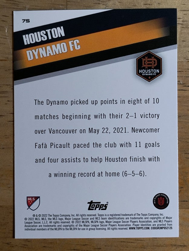 2022 Topps MLS #75 Houston Dynamo