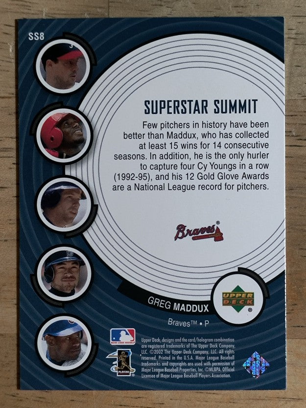 2002 Upper Deck Superstar Summit II #SS8 Greg Maddux