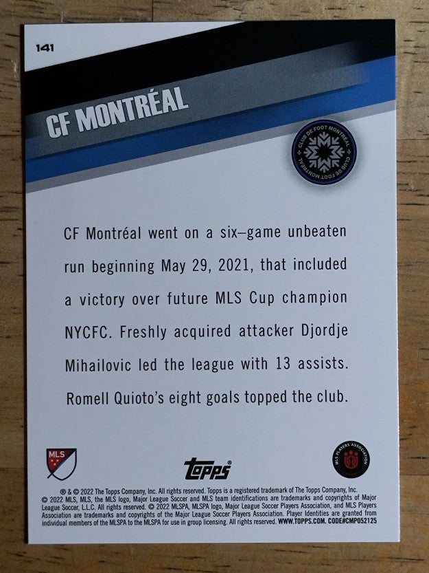 2022 Topps MLS #141 CF Montreal