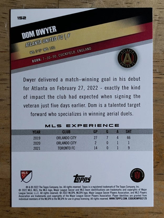 2022 Topps MLS #152 Dom Dwyer