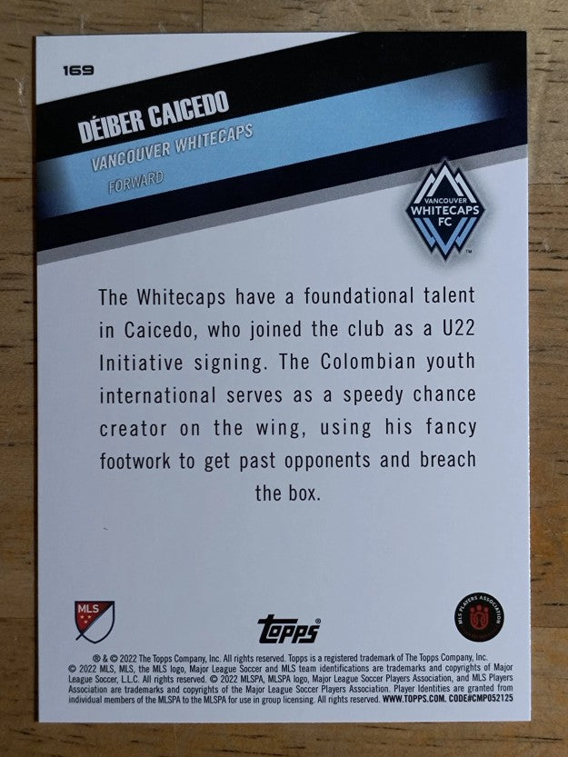 2022 Topps MLS #169 Deiber Caicedo U22
