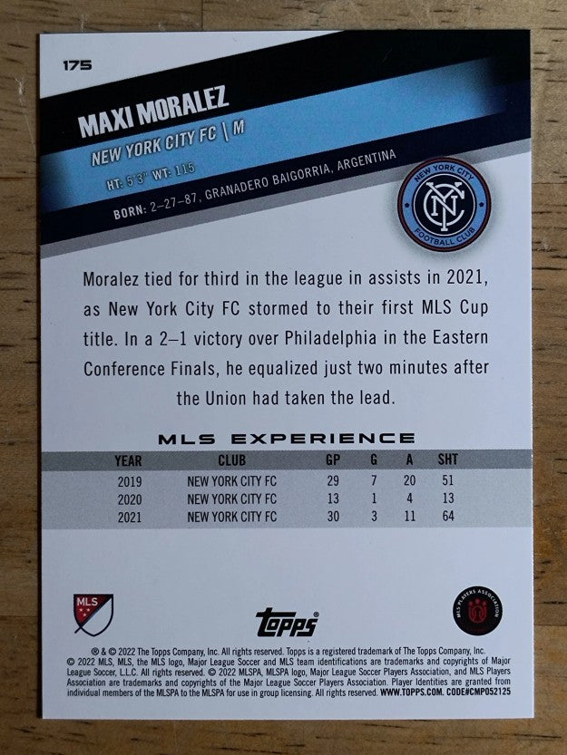 2022 Topps MLS #175 Maxi Moralez