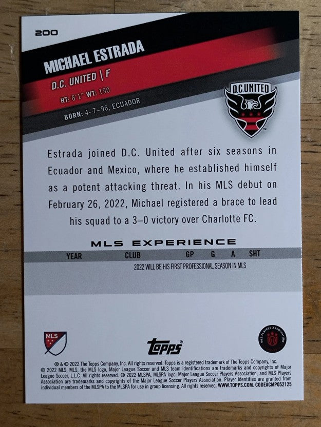2022 Topps MLS #200 Michael Estrada