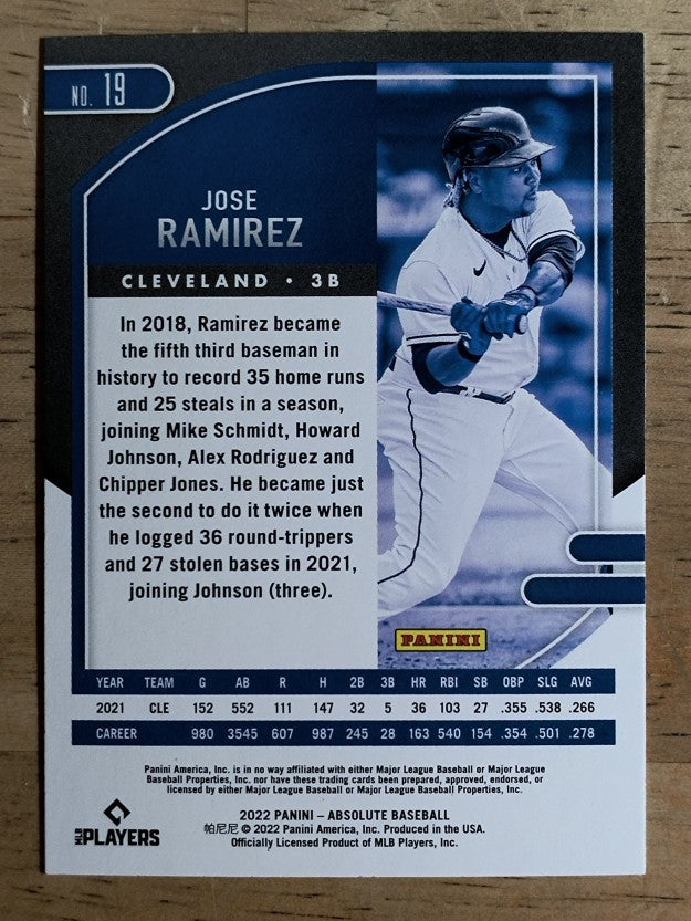 2022 Absolute #19 Jose Ramirez