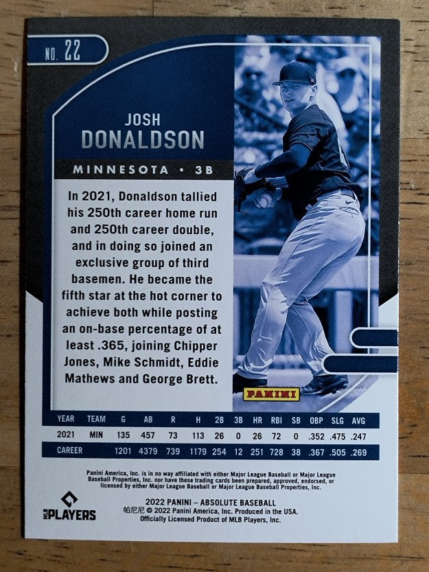 2022 Absolute #22 Josh Donaldson