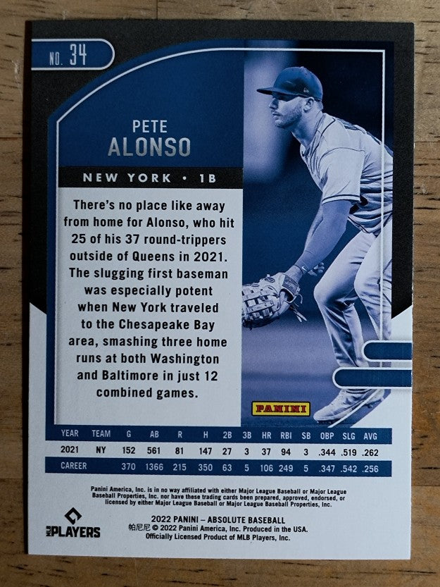 2022 Absolute #34 Pete Alonso