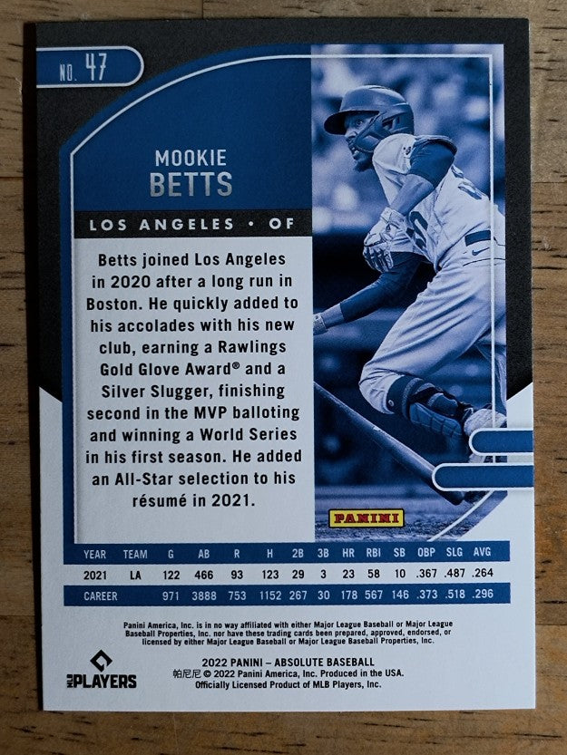 2022 Absolute #47 Mookie Betts