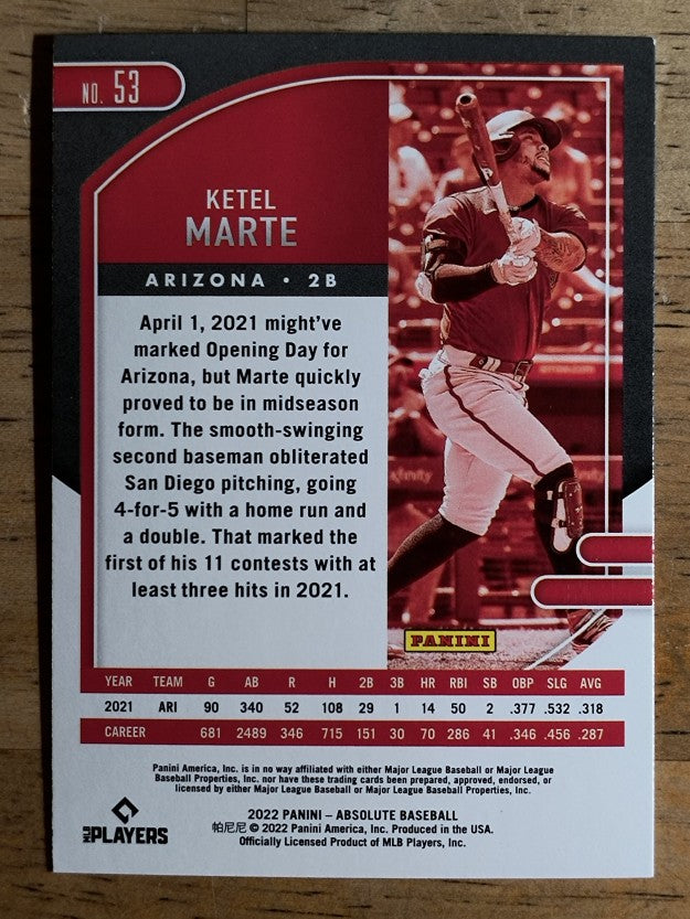 2022 Absolute #53 Ketel Marte