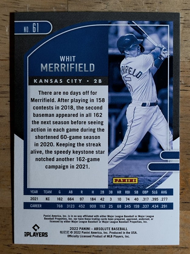 2022 Absolute #61 Whit Merrifield