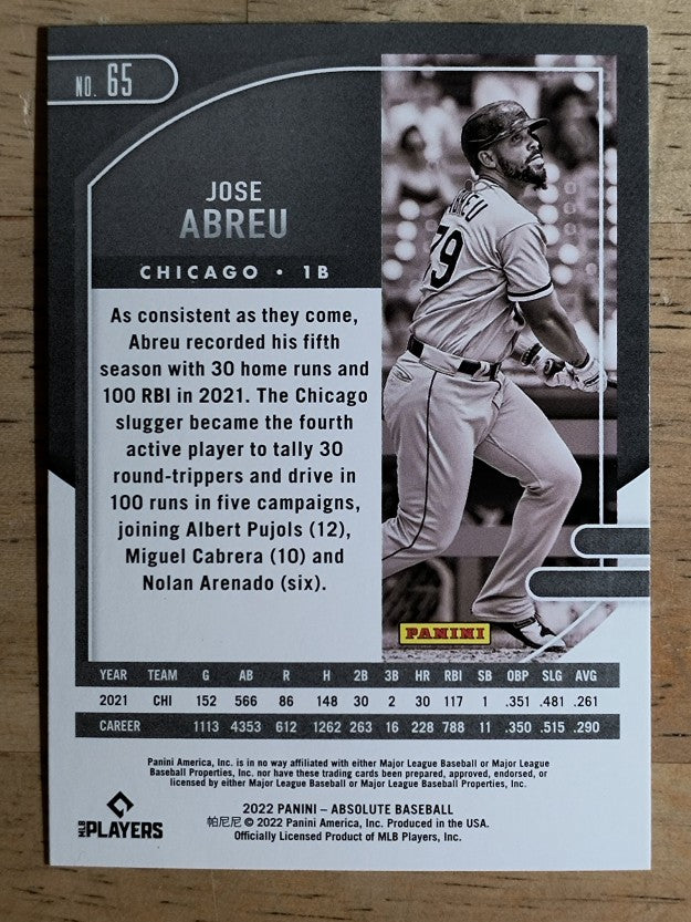 2022 Absolute #65 Jose Abreu