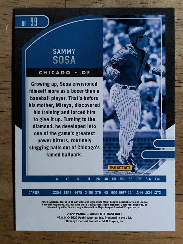 2022 Absolute #99 Sammy Sosa
