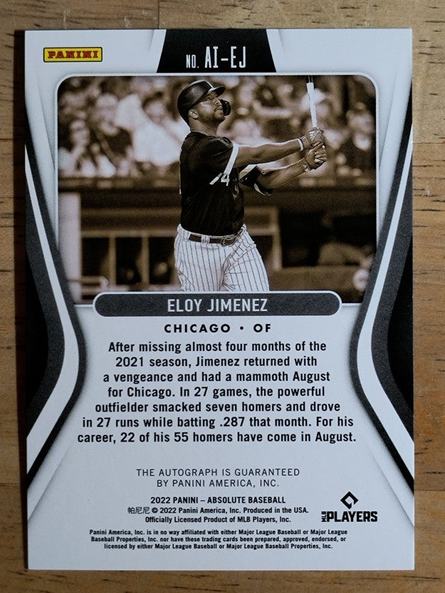 2022 Absolute Absolute Ink #17 Eloy Jimenez/99
