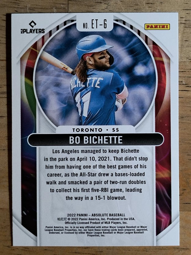 2022 Absolute Extreme Team #6 Bo Bichette