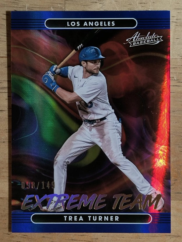 2022 Absolute Extreme Team Spectrum Blue #2 Trea Turner