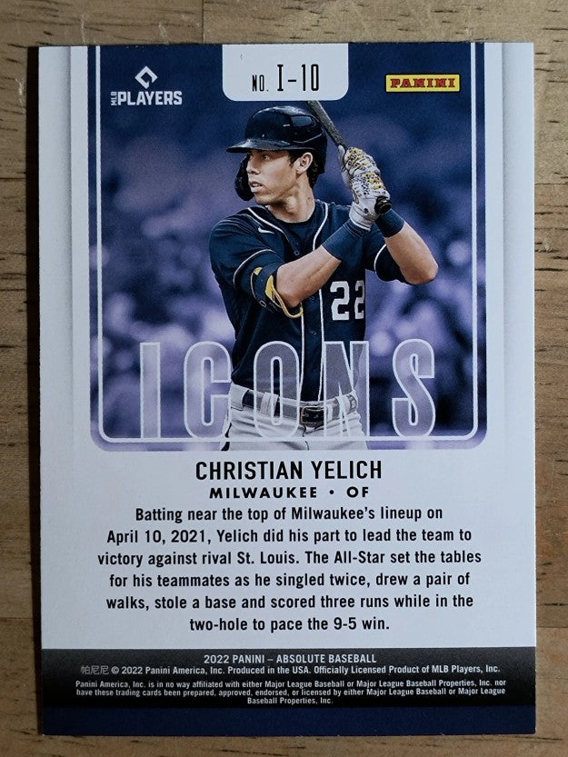 2022 Absolute Icons #10 Christian Yelich