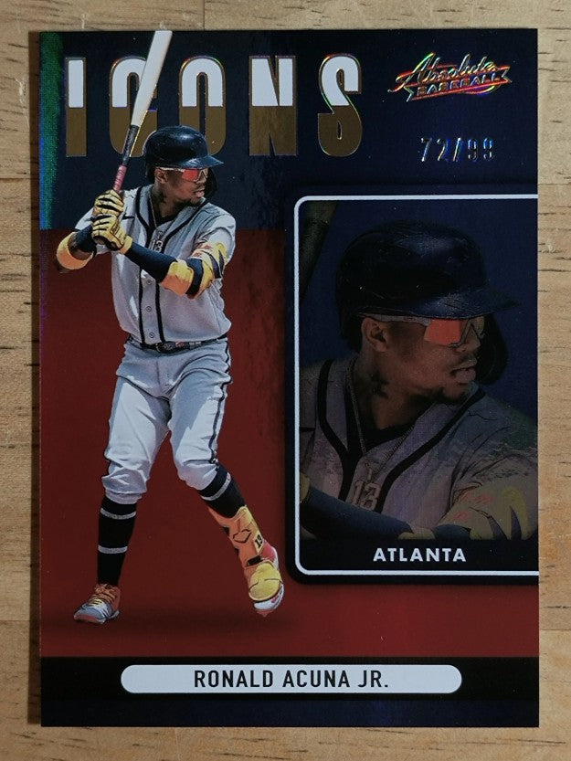 2022 Absolute Icons Spectrum Red #3 Ronald Acuna Jr.