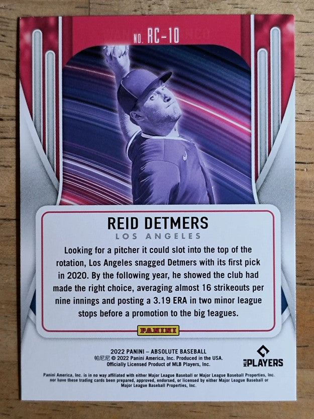 2022 Absolute Rookie Class #10 Reid Detmers