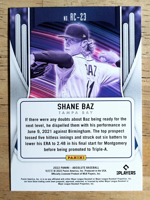 2022 Absolute Rookie Class #23 Shane Baz
