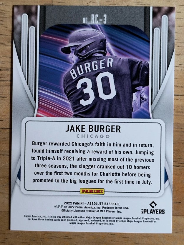 2022 Absolute Rookie Class Spectrum Red #3 Jake Burger