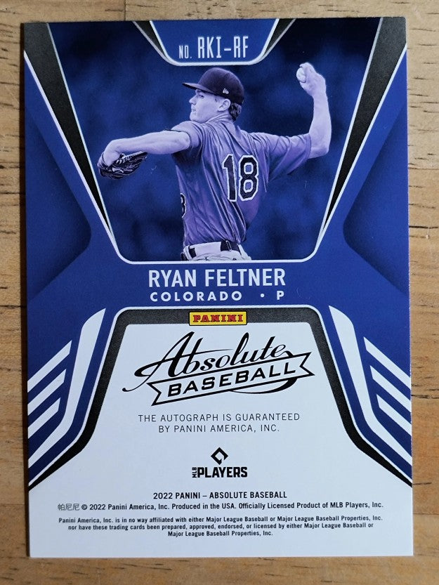 2022 Absolute Rookie Ink Spectrum Blue #9 Ryan Feltner