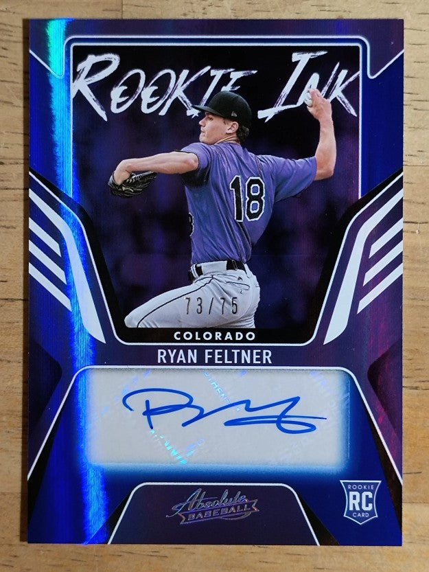 2022 Absolute Rookie Ink Spectrum Blue #9 Ryan Feltner