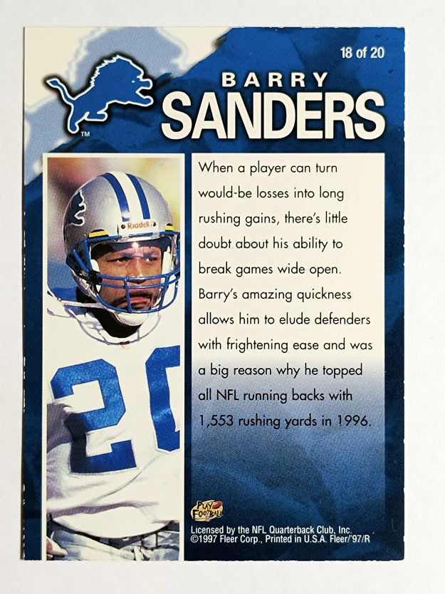 1997 Fleer Game Breakers Supreme #18 Barry Sanders