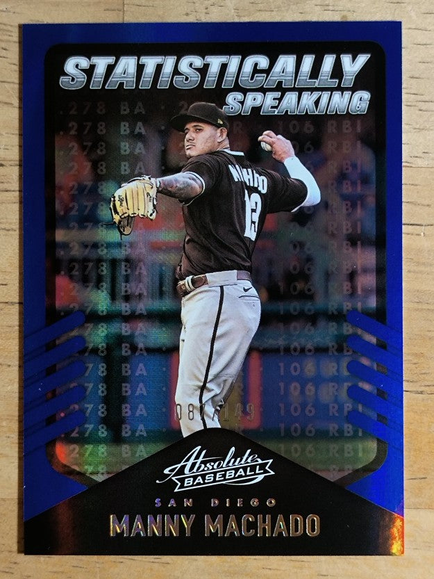 2022 Absolute Statistically Speaking Spectrum Blue #11 Manny Machado