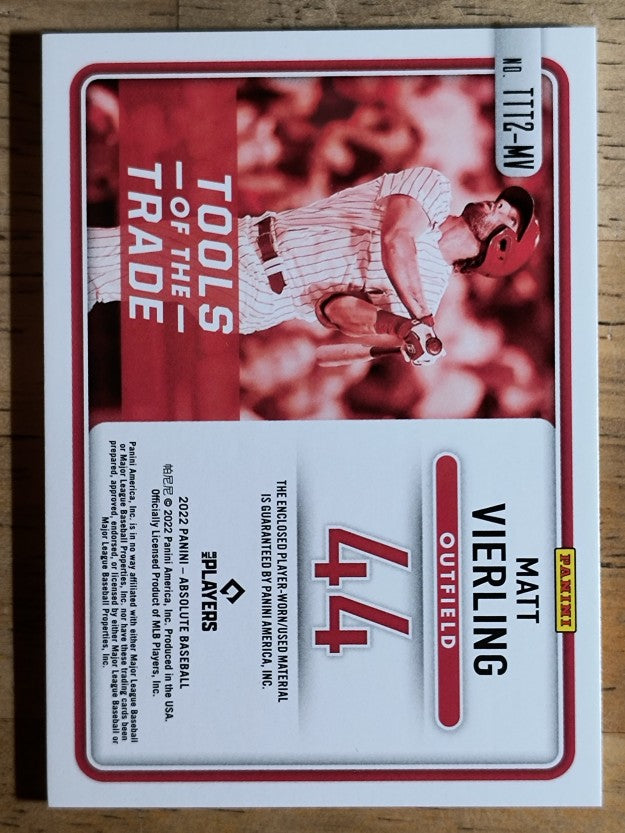 2022 Absolute Tools of the Trade 2 Swatch #4 Matt Vierling/199