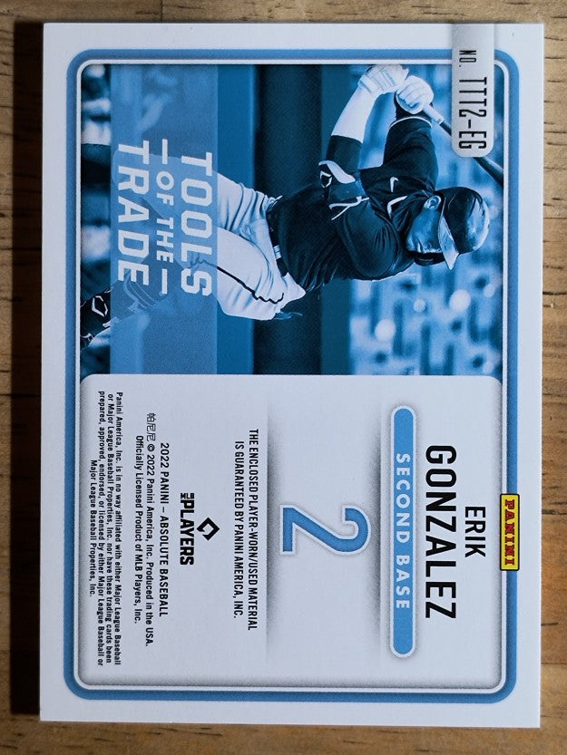 2022 Absolute Tools of the Trade 2 Swatch #37 Erik Gonzalez/199