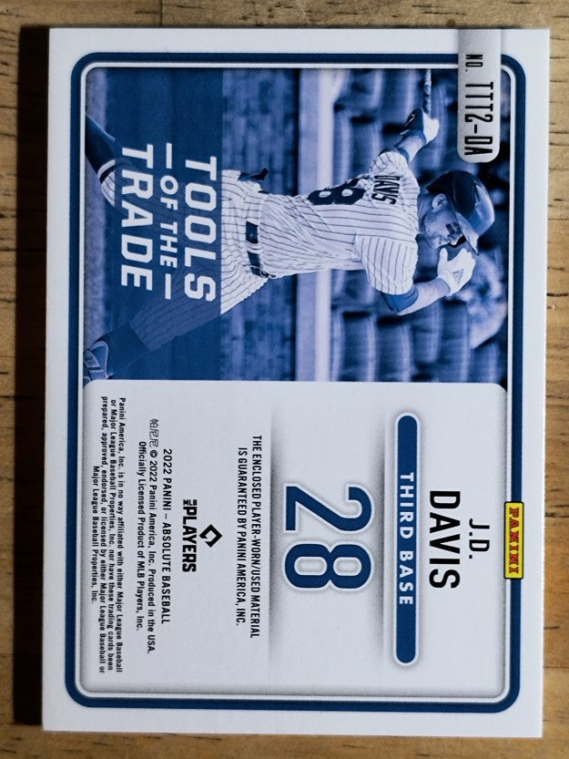 2022 Absolute Tools of the Trade 2 Swatch #44 J.D. Davis/199